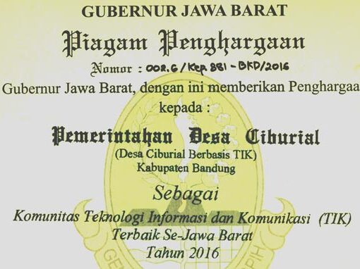 Pemerintah Desa Ciburial Raih Kominfo Awards 2016