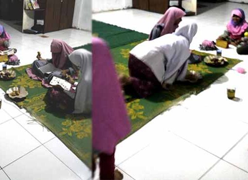Kegiatan Story-telling di Perpustakaan Desa Ciburial
