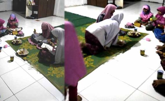 Kegiatan Story-telling di Perpustakaan Desa Ciburial