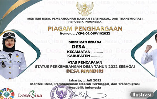 Pemberian Penghargaan Desa dengan Status Mandiri Tahun 2022