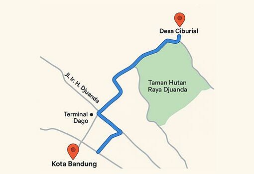 Cara Mudah Menuju Desa Ciburial dari Kota Bandung
